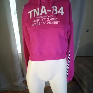 TNA Fuchsia Hoodie with White Accents